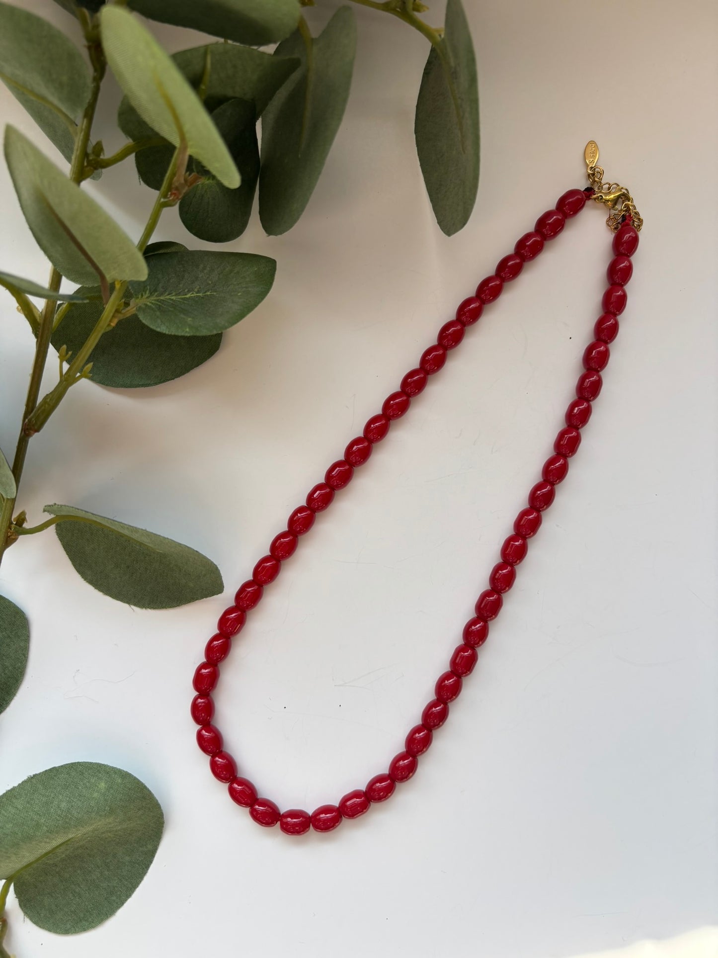 Collar cuentas alargadas